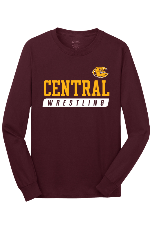 West Allis Central Wrestling Port & Company - Long Sleeve Core Cotton Tee. PC54LS