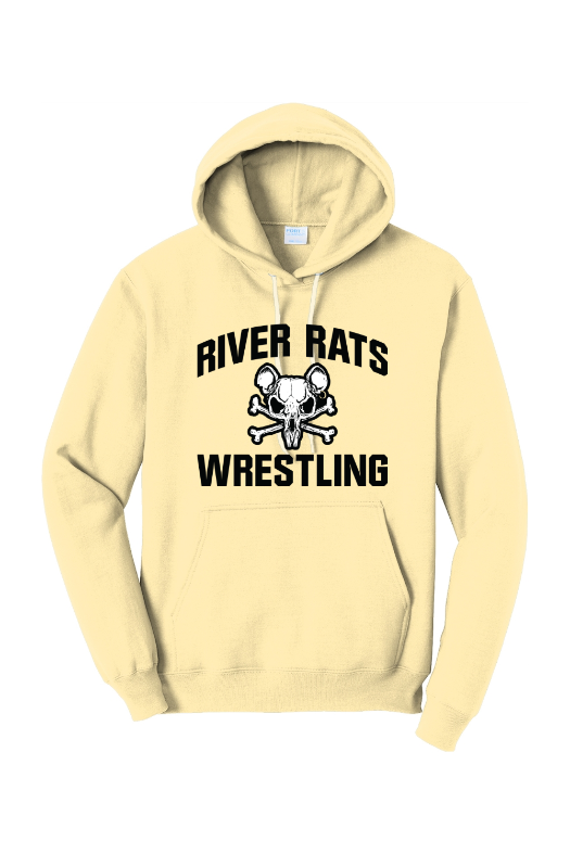 River Rats Wrestling Port & Company - Core Fleece Pullover Hooded Sweatshirt. PC78H