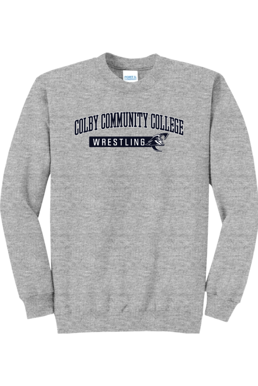 Colby Community College Wrestling Port & Company - Core Fleece Crewneck Sweatshirt. PC78