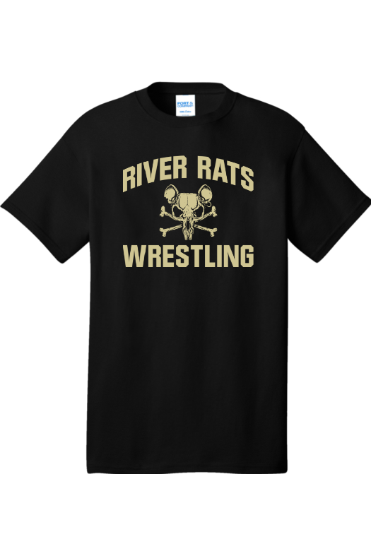 River Rats Wrestling Port & Company - Core Cotton Tee. PC54