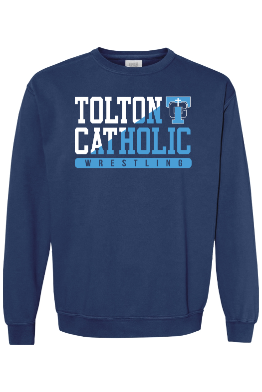 Father Tolton Catholic - Wrestling Comfort Colors Garment-Dyed Sweatshirt