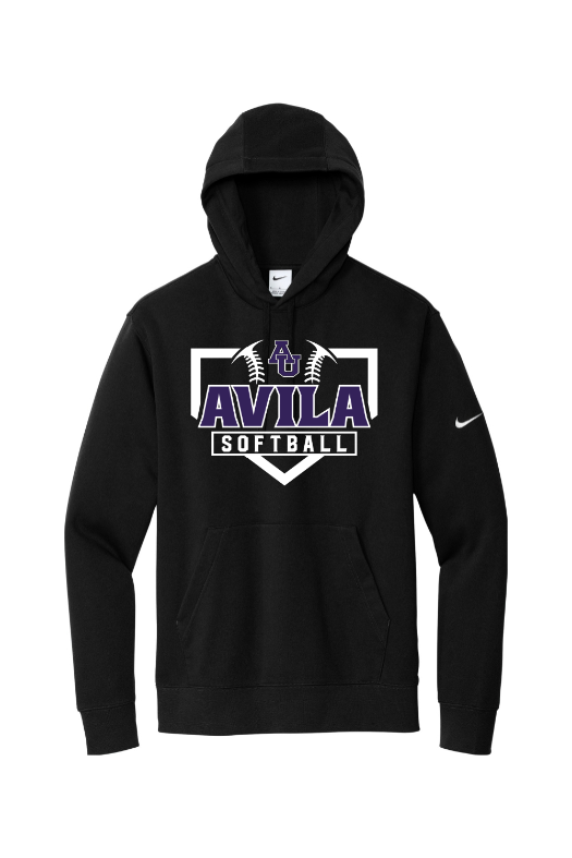 Avila Softball Nike Club Fleece Sleeve Swoosh Pullover Hoodie NKDR1499