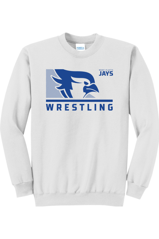 West Platte Wrestling Port & Company - Core Fleece Crewneck Sweatshirt. PC78