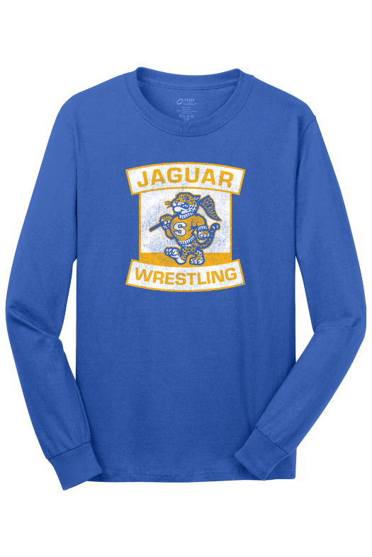 Seckman Wrestling Port & Company - Long Sleeve Core Cotton Tee. PC54LS