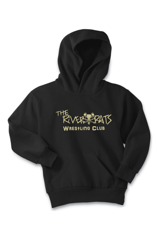 River Rats Wrestling Port & Company - Youth Core Fleece Pullover Hooded Sweatshirt. PC90YH