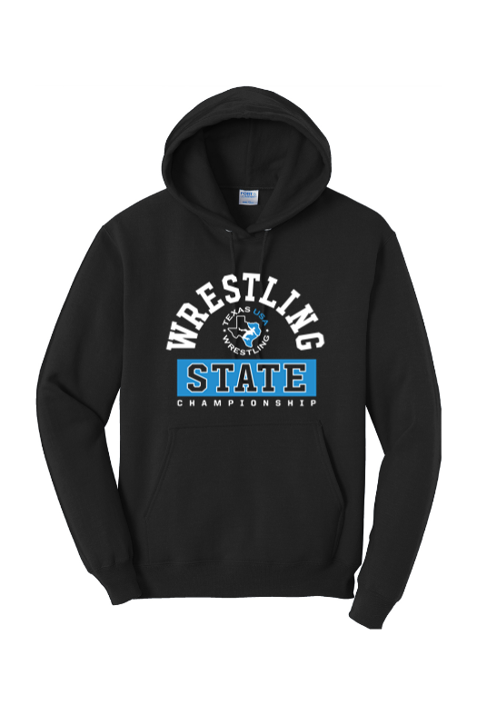 Texas USA State Wrestling Tournament 2025 Port & Company - Core Fleece Pullover Hooded Sweatshirt. PC78H