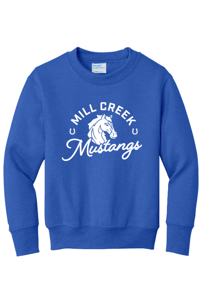 Mill Creek Elementary Port & Company - Youth Core Fleece Crewneck Sweatshirt. PC90Y