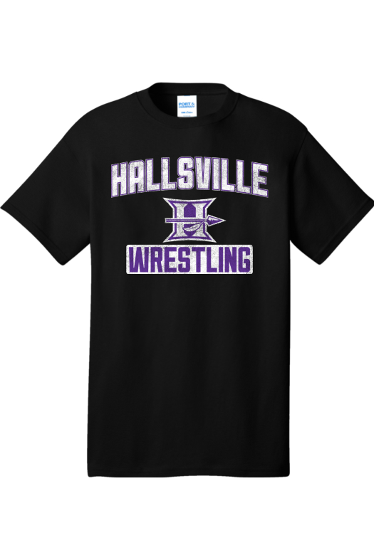 Hallsville Wrestling Port & Company - Core Cotton Tee. PC54
