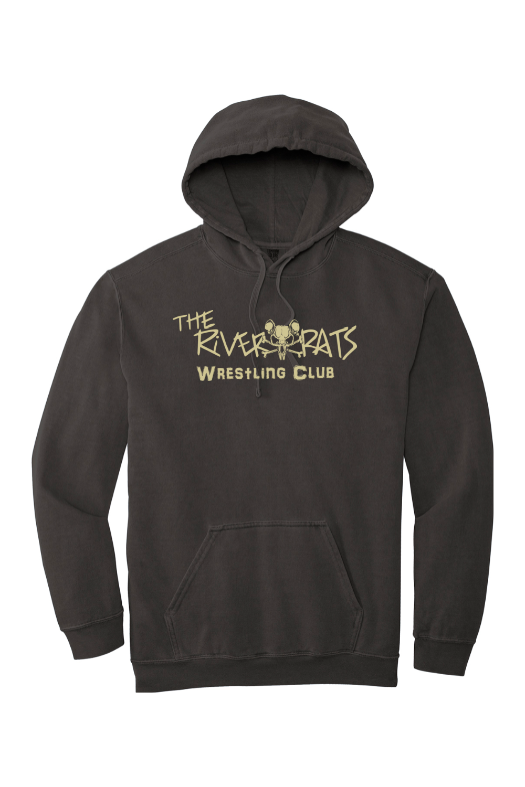 River Rats Wrestling Comfort Colors Garment-Dyed Hooded Sweatshirt