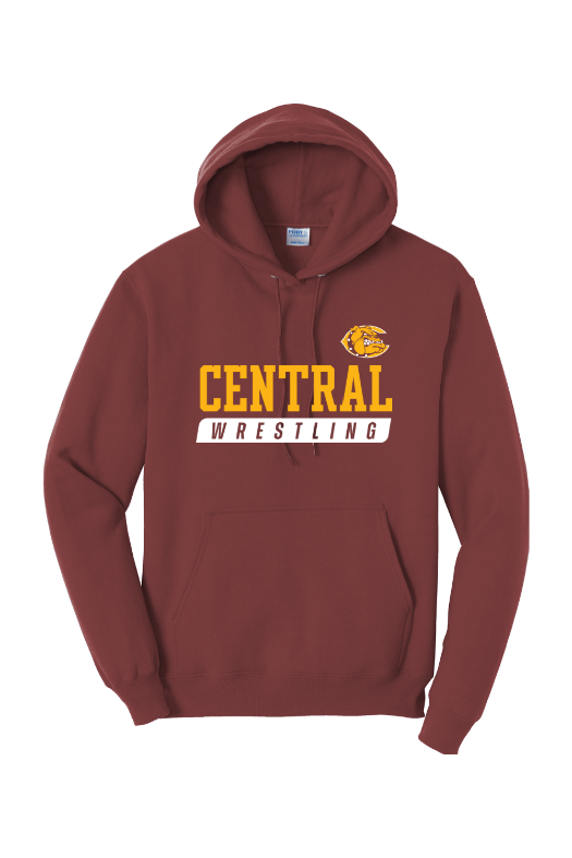 West Allis Central Wrestling Port & Company - Core Fleece Pullover Hooded Sweatshirt. PC78H