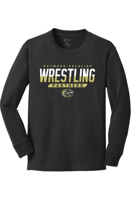 Ray Pec Wrestling Port & Company Youth Long Sleeve Core Cotton Tee. PC54YLS
