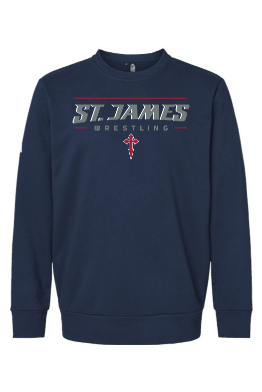 St. James Wrestling 2 Adidas Fleece Crewneck Sweatshirt