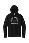 Blue Springs Cross Country Nike Club Fleece Sleeve Swoosh Pullover Hoodie NKDR1499