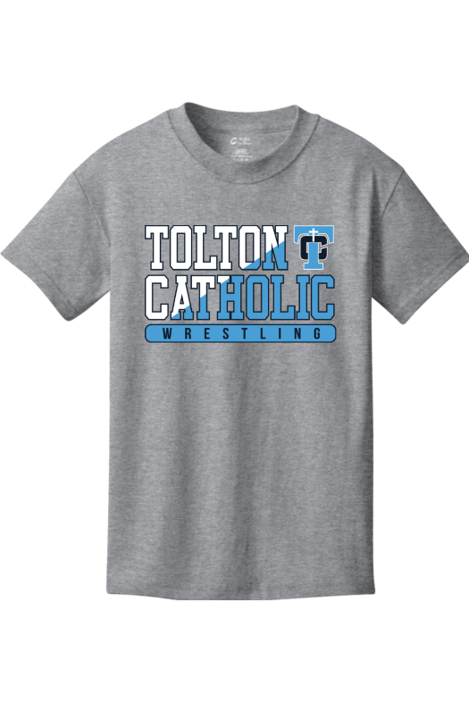 Father Tolton Catholic - Wrestling Port & Company - Youth Core Cotton Tee. PC54Y