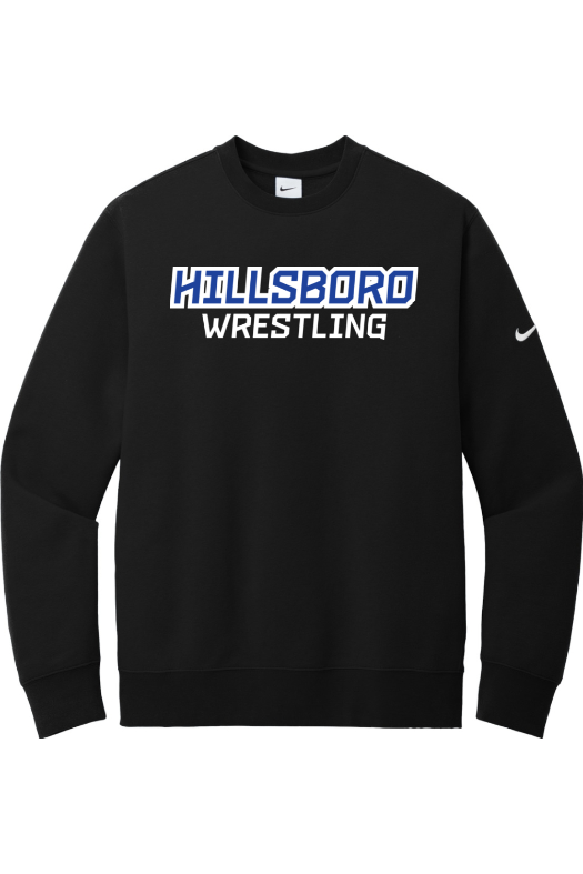 Hillsboro HS Wrestling Nike Club Fleece Sleeve Swoosh Crew NKFD9863