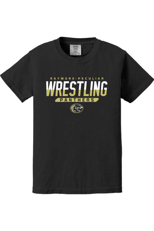 Ray Pec Wrestling Comfort Colors Garment-Dyed Youth Heavyweight T-Shirt