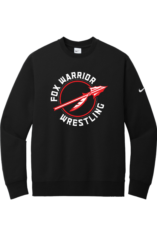 Fox High School Nike Club Fleece Sleeve Swoosh Crew NKFD9863