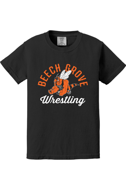 Beech Grove Wrestling Comfort Colors Garment-Dyed Youth Heavyweight T-Shirt