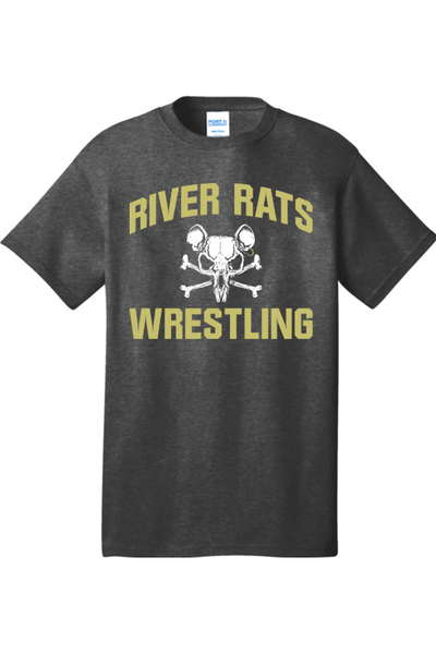River Rats Wrestling Port & Company - Core Cotton Tee. PC54