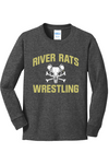 River Rats Wrestling Port & Company Youth Long Sleeve Core Cotton Tee. PC54YLS
