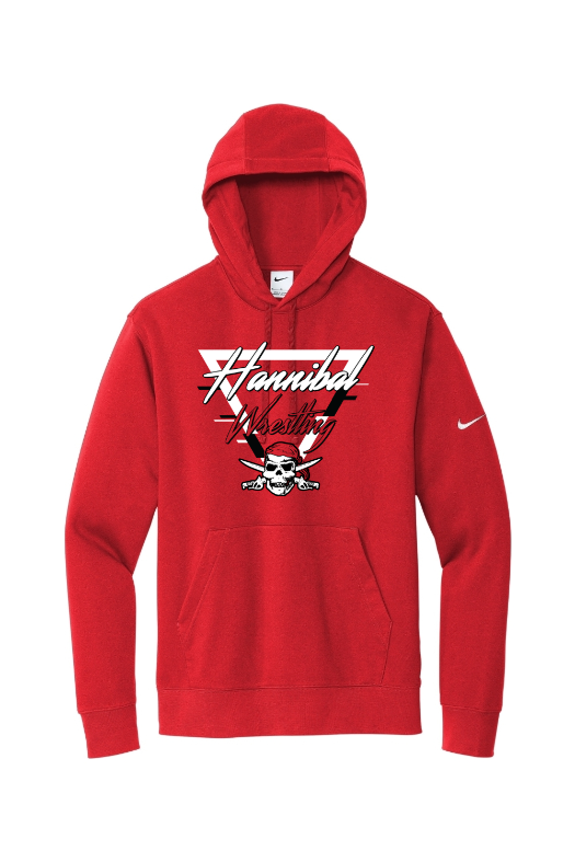 Hannibal Wrestling Nike Club Fleece Sleeve Swoosh Pullover Hoodie NKDR1499