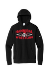 Hannibal Wrestling Nike Club Fleece Sleeve Swoosh Pullover Hoodie NKDR1499