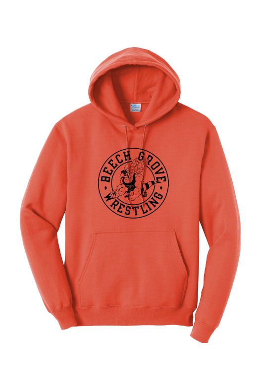 Beech Grove Wrestling Port & Company - Core Fleece Pullover Hooded Sweatshirt. PC78H