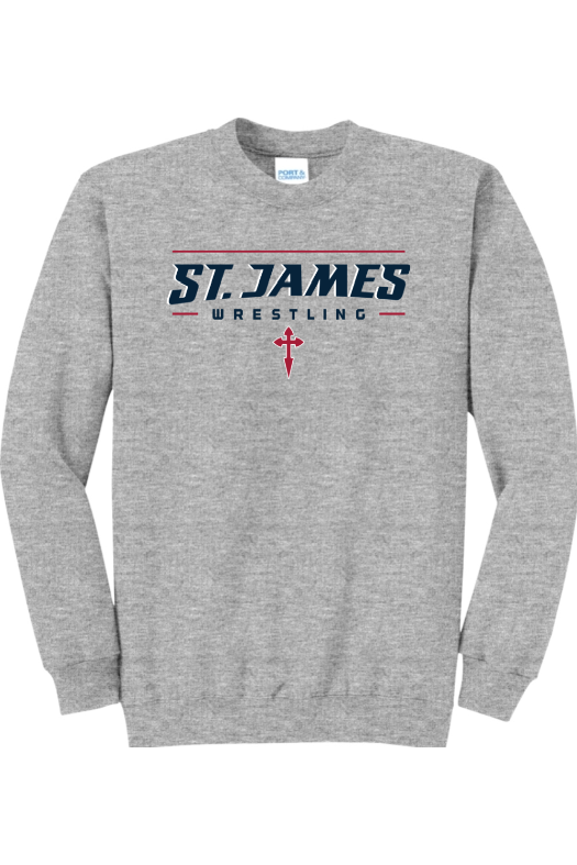 St. James Wrestling 2 Port & Company - Core Fleece Crewneck Sweatshirt. PC78