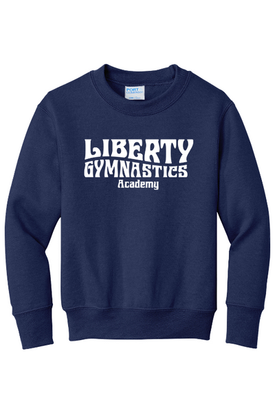 Liberty Gymnastic Academy Port & Company - Youth Core Fleece Crewneck Sweatshirt. PC90Y