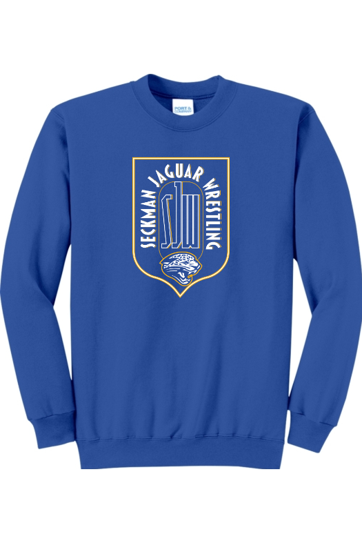 Seckman Wrestling Port & Company - Core Fleece Crewneck Sweatshirt. PC78