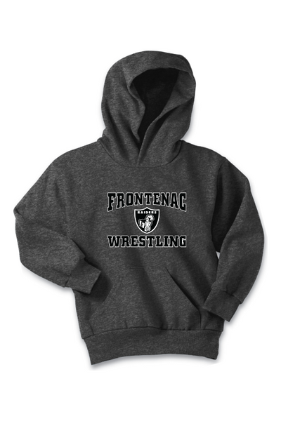 Frontenac HS Wrestling Port & Company - Youth Core Fleece Pullover Hooded Sweatshirt. PC90YH