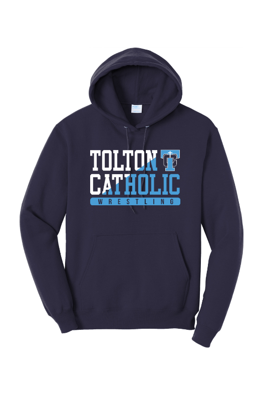 Father Tolton Catholic - Wrestling Port & Company - Core Fleece Pullover Hooded Sweatshirt. PC78H