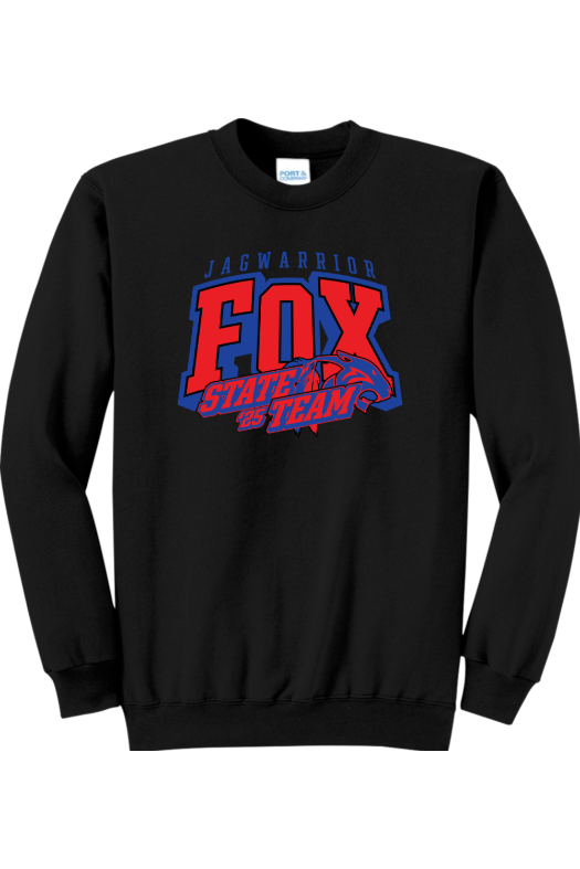 JagWarrior Fox Wrestling Port & Company - Core Fleece Crewneck Sweatshirt. PC78