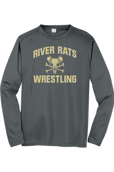 River Rats Wrestling Sport-Tek Long Sleeve PosiCharge Competitor Tee. ST350LS