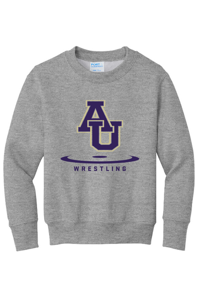 Avila Men's Wrestling Port & Company - Youth Core Fleece Crewneck Sweatshirt. PC90Y