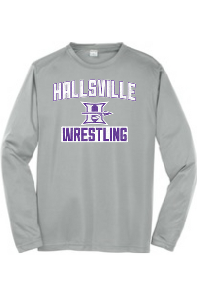 Hallsville Wrestling Sport-Tek Long Sleeve PosiCharge Competitor Tee. ST350LS