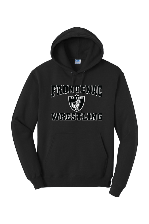 Frontenac HS Wrestling Port & Company - Core Fleece Pullover Hooded Sweatshirt. PC78H