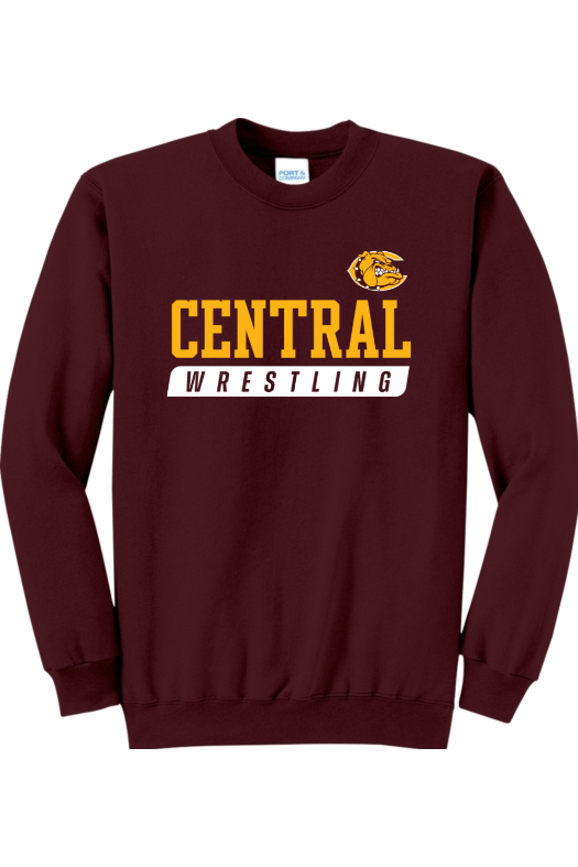 West Allis Central Wrestling Port & Company - Core Fleece Crewneck Sweatshirt. PC78