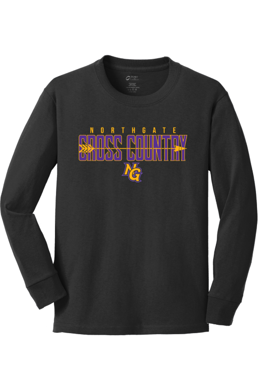 Northgate Middle School Port & Company Youth Long Sleeve Core Cotton Tee. PC54YLS
