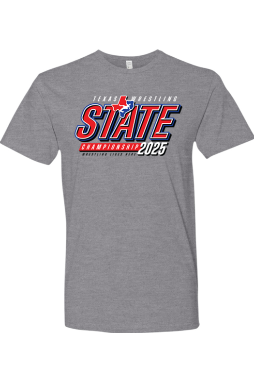 Texas USA State Wrestling Tournament 2025 LAT Fine Jersey Tee - 6901