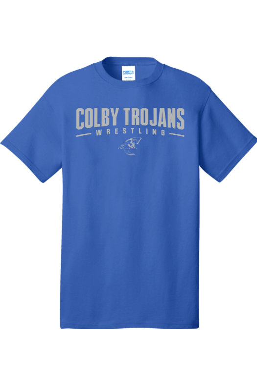 Colby Community College Wrestling Port & Company - Core Cotton Tee. PC54