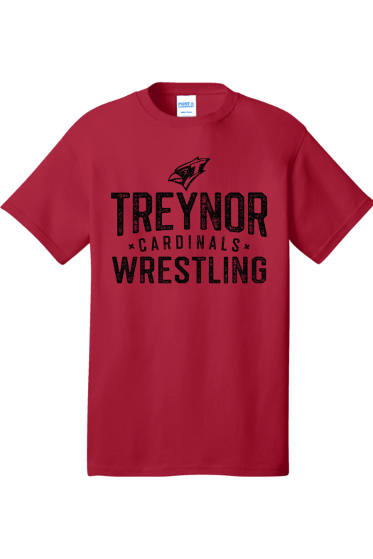 Treynor Wrestling Port & Company - Core Cotton Tee. PC54