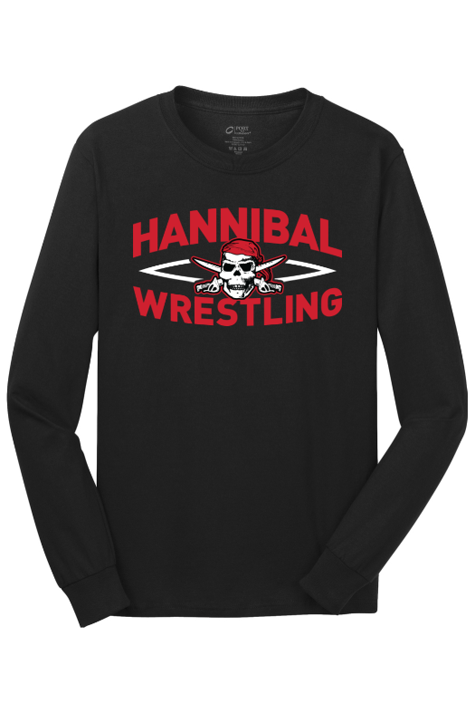 Hannibal Wrestling Port & Company - Long Sleeve Core Cotton Tee. PC54LS