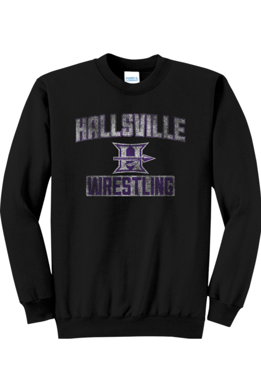 Hallsville Wrestling Port & Company - Core Fleece Crewneck Sweatshirt. PC78