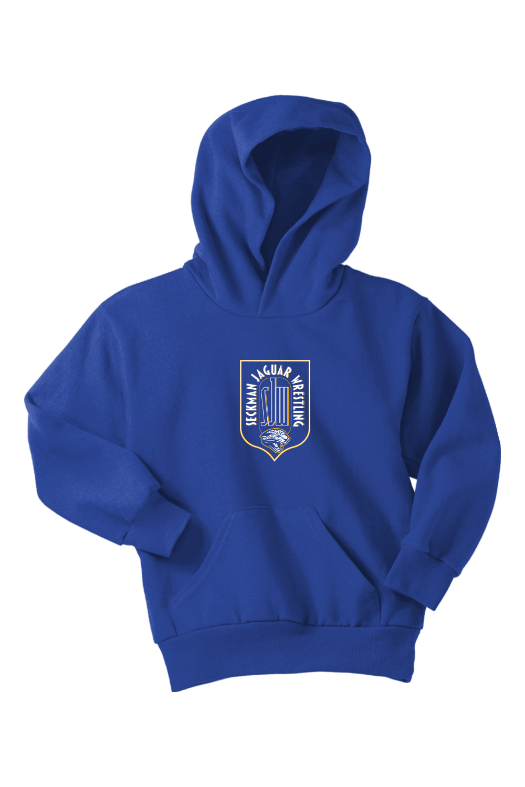 Seckman Wrestling Port & Company - Youth Core Fleece Pullover Hooded Sweatshirt. PC90YH