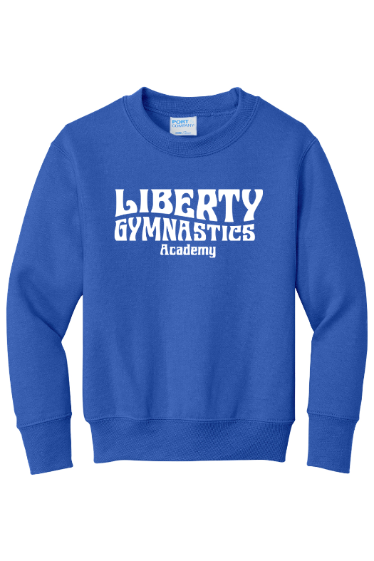 Liberty Gymnastic Academy Port & Company - Youth Core Fleece Crewneck Sweatshirt. PC90Y