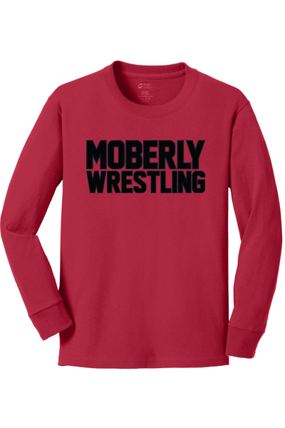 Moberly High School Port & Company Youth Long Sleeve Core Cotton Tee. PC54YLS