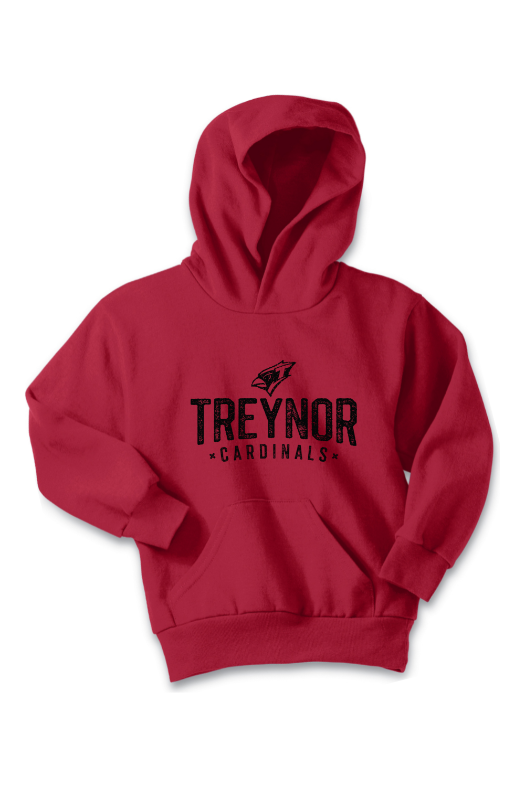 Treynor Wrestling Port & Company - Youth Core Fleece Pullover Hooded Sweatshirt. PC90YH