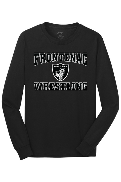 Frontenac HS Wrestling Port & Company - Long Sleeve Core Cotton Tee. PC54LS