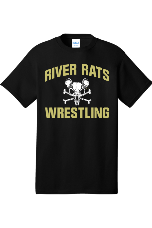 River Rats Wrestling Port & Company - Core Cotton Tee. PC54